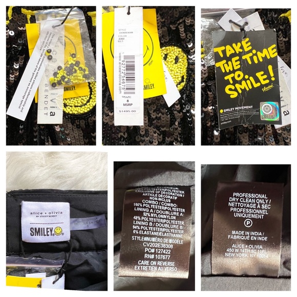 New! ALICE + OLIVIA Smiley Limited Edition Tina Sequin Gown Maxi Skirt - Picture 15 of 16